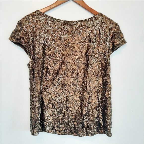 Alice + Olivia cap sleeve sequin top - Picture 1 of 6
